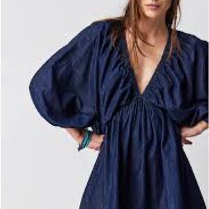 Free People Navy Mini Dress